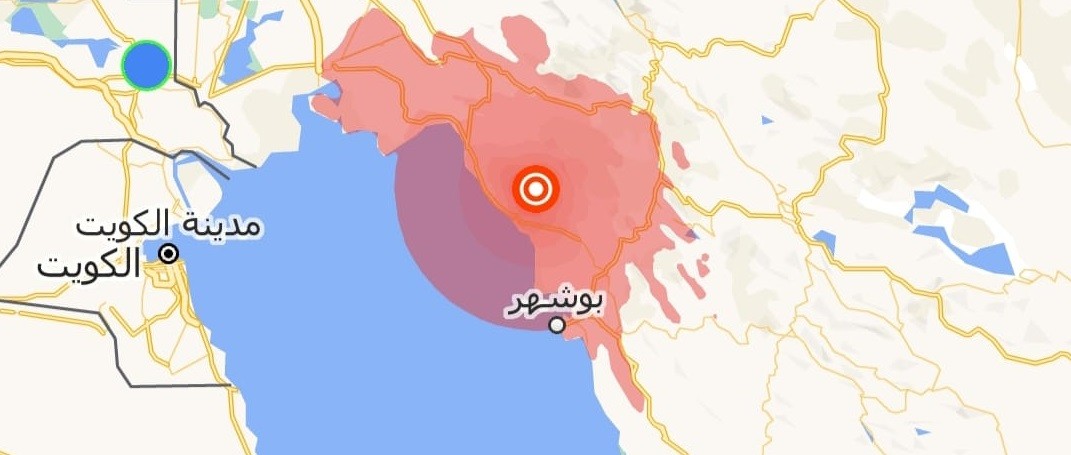 الزلزال الذي ضرب منطقة بوشهر في إيران شعر به سكان محافظة البصرة في العراق