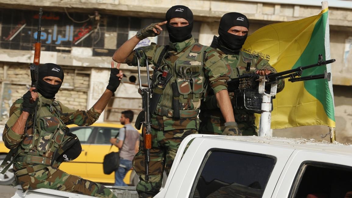 عناصر من ميليشيا ربع الله التابعة لكتائب حـزب الله يتجولون بالسلاح الثقيل وسط العاصمة بغداد