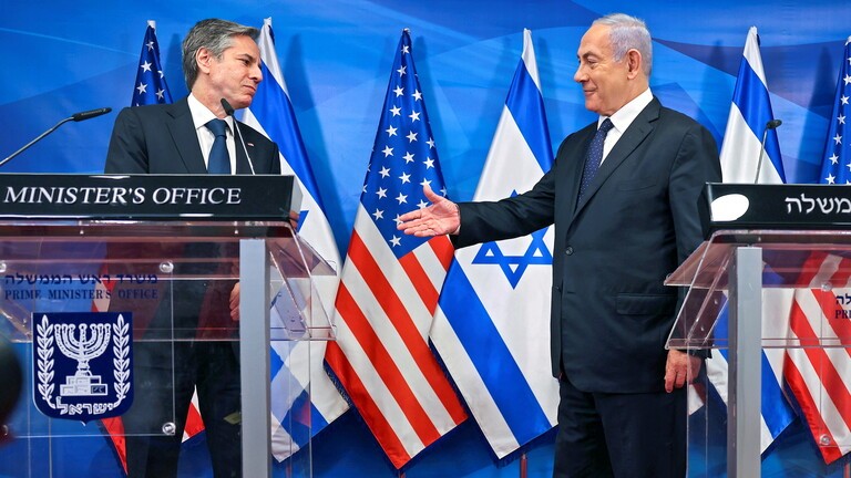 رئيس الوزراء الاسرائيلي بنيامين نتنياهو ووزير الخارجية الأمريكي انتوني بلينكن