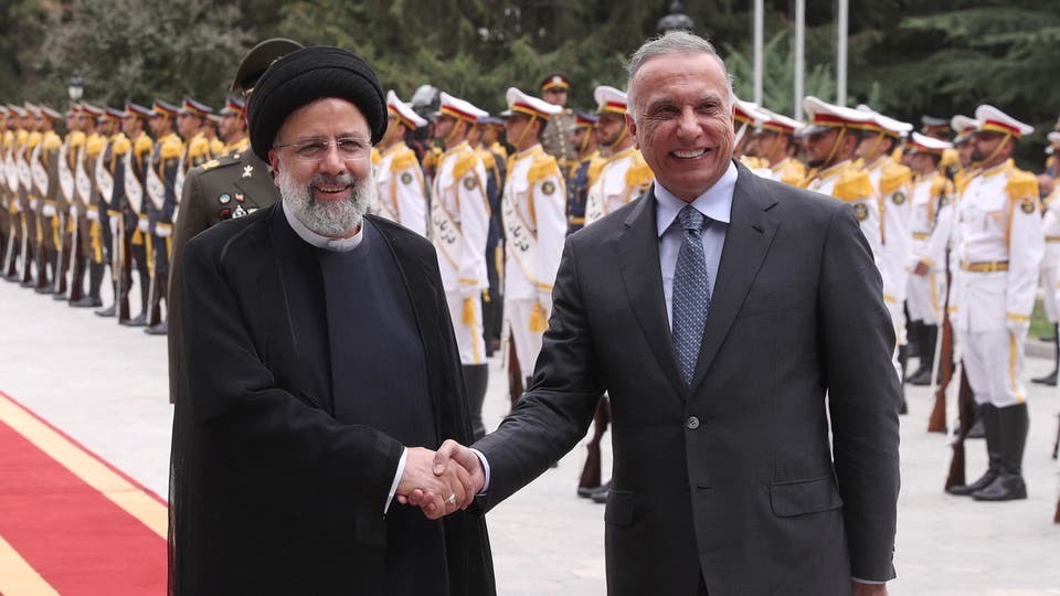 الرئيس الإيراني إبراهيم رئيسي يلتقي رئيس الحكومة العراقية مصطفى الكاظمي
