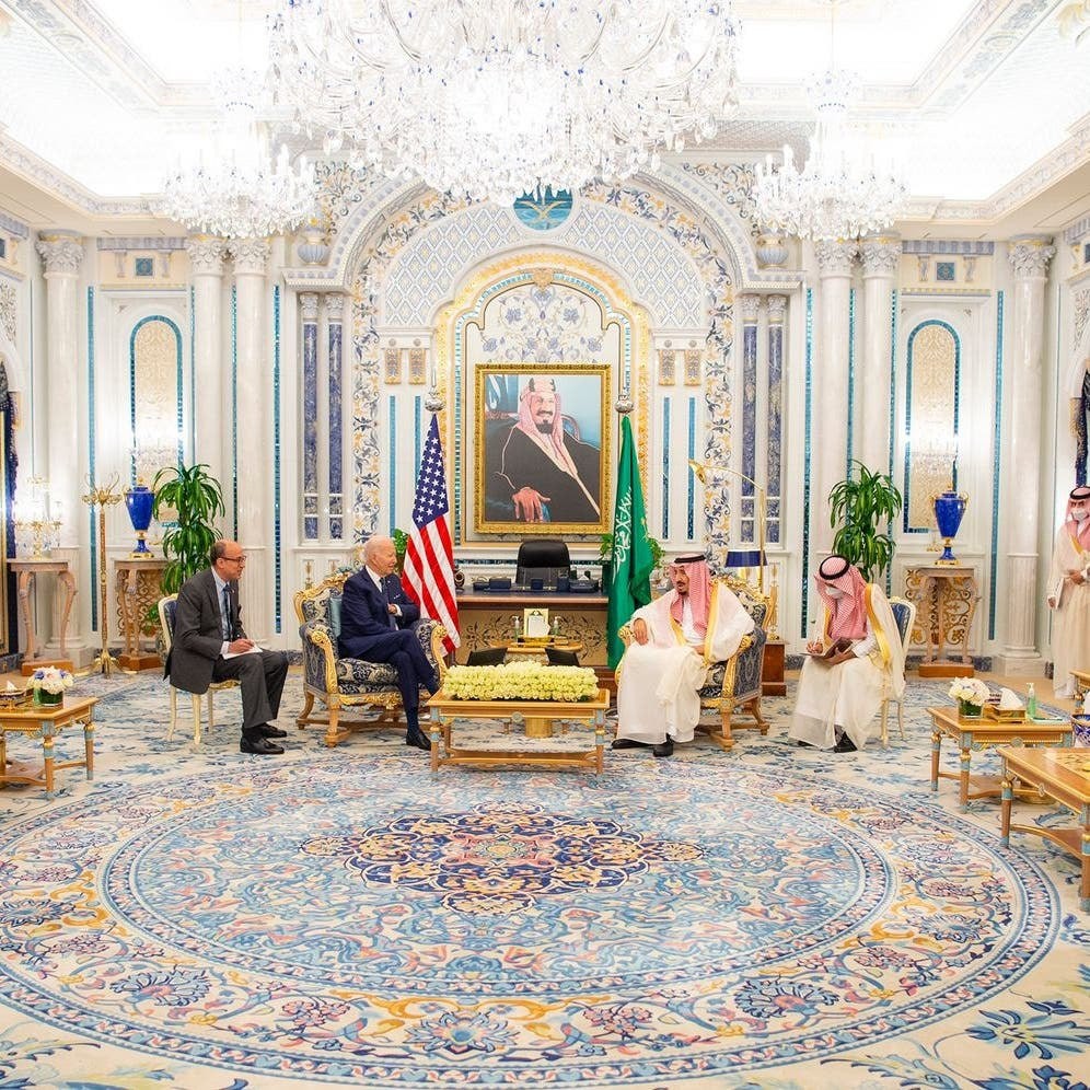 الرئيس الأميركي جو بايدن يزور جدة ويلتقي العاهل السعودي الملك سلمان وولي العهد الأمير محمد بن سلمان