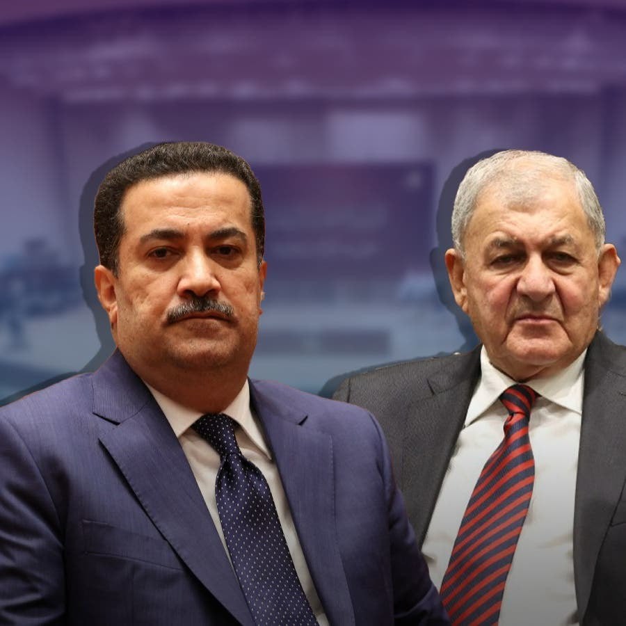 رئيس العراق الجديد عبداللطيف رشيد ورئيس مجلس الوزراء المكلف محمد شياع السوداني
