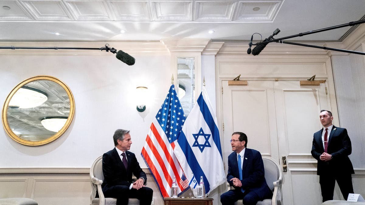 وزير الخارجية الأميركي أنتوني بلينكن يستقبل الرئيس الأسرائيلي اسحق هرتسوغ