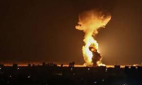 شنت طائرات حربية إسرائيلية غارات جوية الأحد 13 تشرين الثاني الماضي استهدفت مطار الشعيرات بريف حمص الشرقي