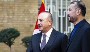 وزير الخارجية التركي مولود جاويش أوغلو ونظيره الإيراني حسين أمير عبد اللهيان